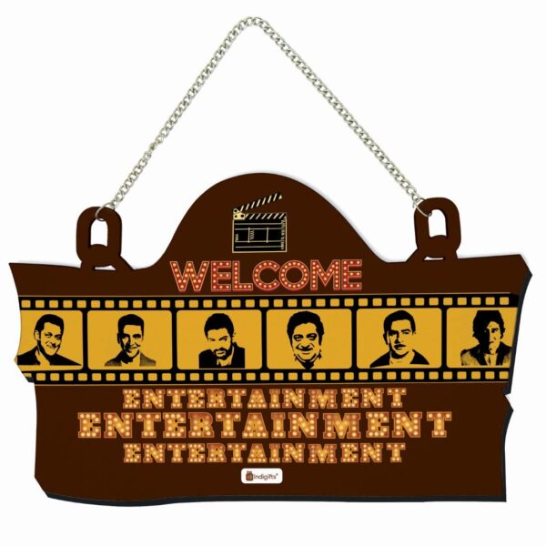 Filmy Wooden Door Signboard